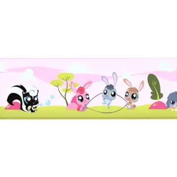 Pink Littles Pet Shop Wallpaper Border