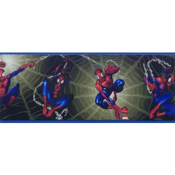 Black Spiderman Wallpaper Border- 3 Rolls Left