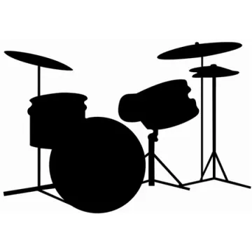 Drums Chalkboard Wall Sticker