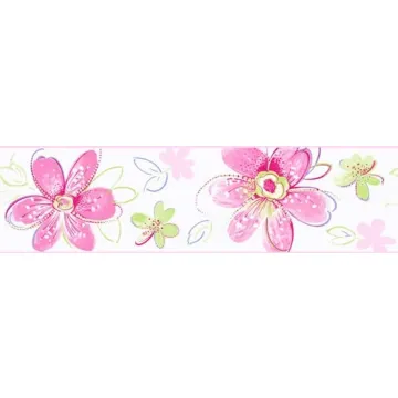 Candice Olson Pink Daisy Do Wallpaper Border