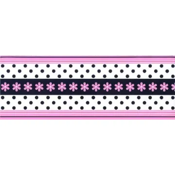Candice Olson Pink Daisy Ribbon Wallpaper Bor