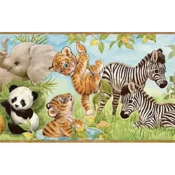 Jungle Pals Wallpaper Border CK130415 