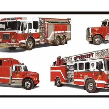 Rescue Vehicles Wallpaper Border