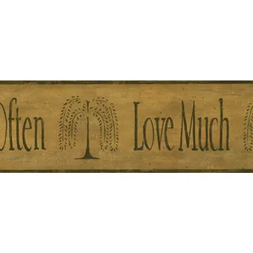 Laugh Often Live Well Black Wall Paper Border- 2 Rolls Left