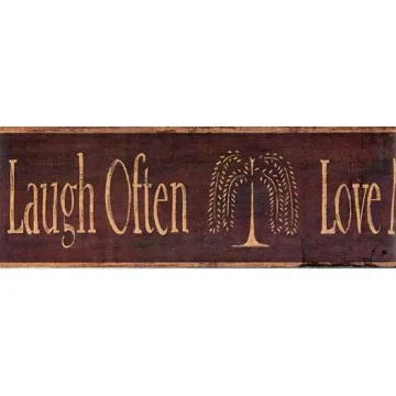 Laugh Often Live Well Wall paper Border