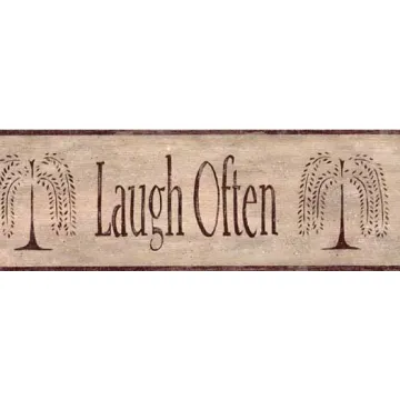 Laugh Often Live Well Distressed Wallpaper- 1 ROLL LEFT