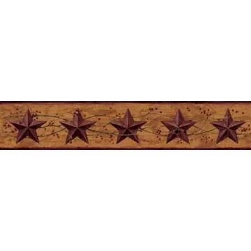 Mustard Pip Berry Barn Star Wall paper Border- 1 ROLL LEFT