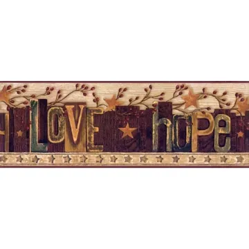 Hope Faith Love Wallpaper Border
