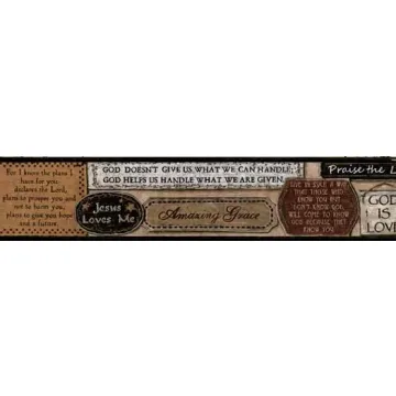 Religious Plaques and Signs Wallpaper Border