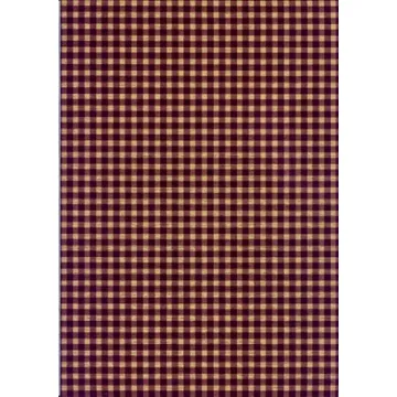 Gingham Burgundy Country Wallpaper
