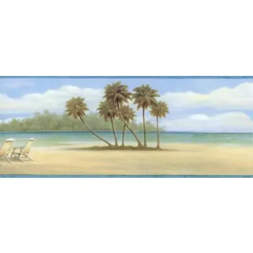 Beach Chair Wallpaper Border