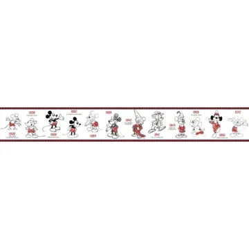 Disneys Mickey Mouse 1928 - 2010 Wallpaper Border