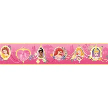 Disneys Princess Frames Pink Wallpaper Border