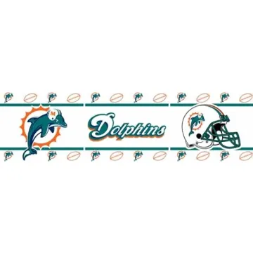 Miami Dolphins NFL Peel and Stick Wallpaper Bor