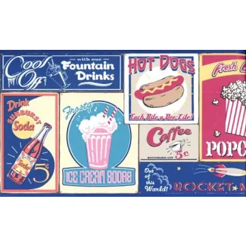Diner Menu Wallpaper Border