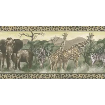 Animal Print Safari Wallpaper Border