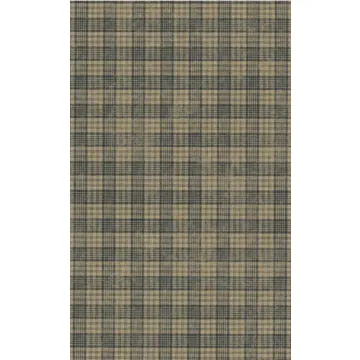Blue and Tan Cottage Plaid Wallpaper