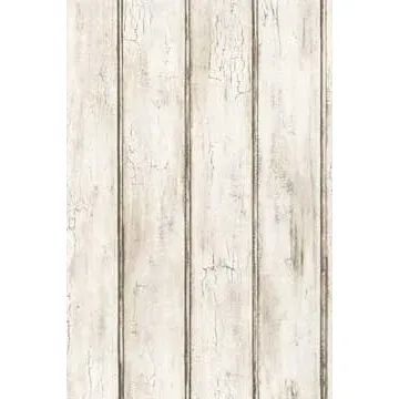 Off White Bead Board Wallpaper - York Wallcoverings