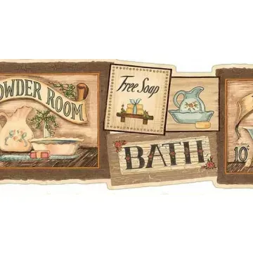 Bath House Wall Paper Border