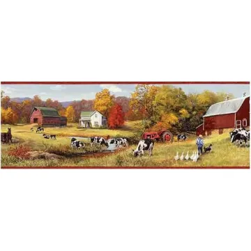 Cow Pasture Wallpaper Border