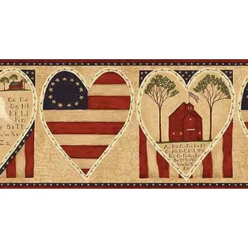 Schoolhouse Angel Wallpaper Border