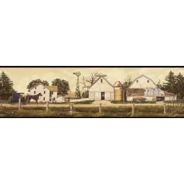 Amish Farm Wallpaper Border HAH15151B