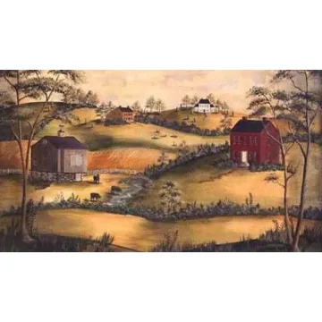 Country Farm Scenic Wallpaper Mural