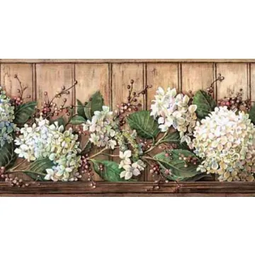 Vines of Hydrangea Wallpaper Border