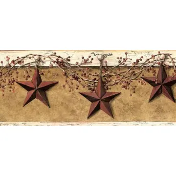 Barn Star and Pip Berry Wallpaper Border