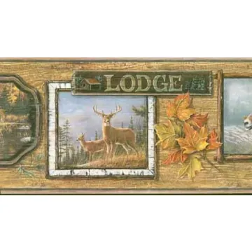Wildlife Collage Wallpaper Border - Chesapeake Wallcovering