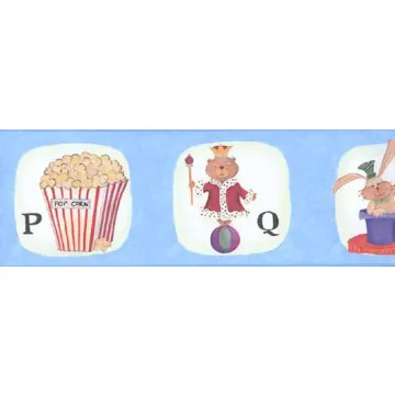 Circus Animals and ABCs Wallpaper Border