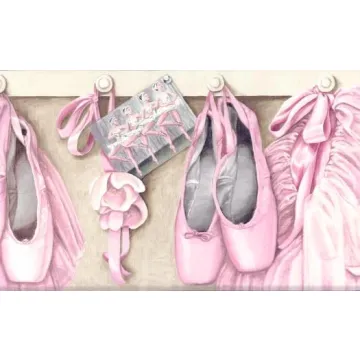 Pink Ballet Wallpaper Border