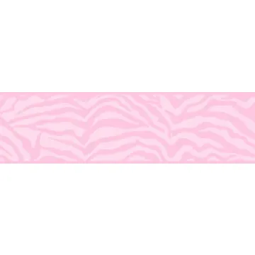 Girly Glam Pink and White Zebra Print Wall Paper Border