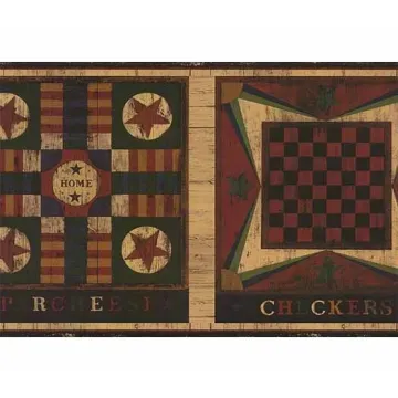 Antique Board Game Wallpaper Border