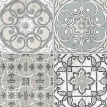 Floral Mosaic Tile Wallpaper - Norwall Wallcoverings