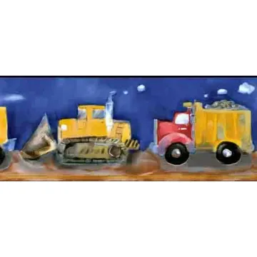 Construction Equipment Wallpaper Border- 2 Rolls Left
