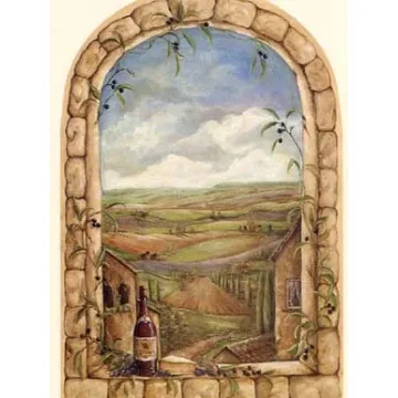 Tuscan View Window Accent Mural KM7810M - 1 Left
