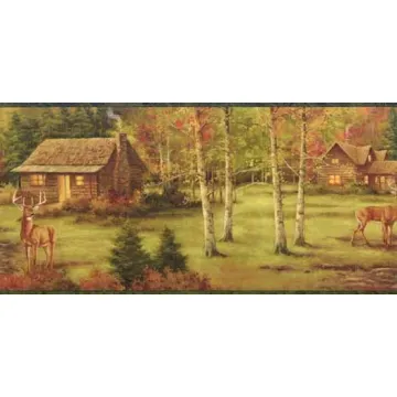 Fall Deer Wallpaper Border