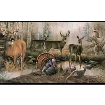 Wildlife in the Outdoors Wallpaper Border