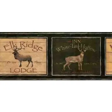 Framed Lodge Wallpaper Border