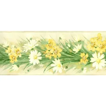 Daisy and Daffodil Wallpaper Border MK77685B