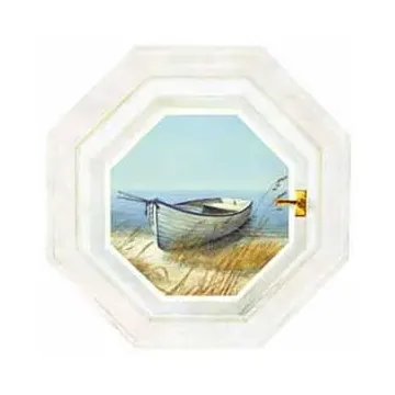 Shoreline Boat Octagon Window Mural