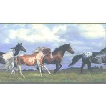 The Galloping Horses Wallpaper Border