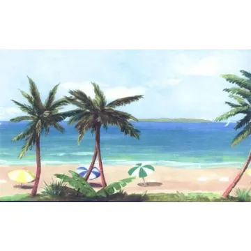 Beach Paradise Wallpaper Border