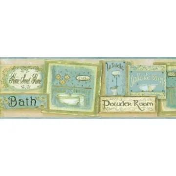 Powder Room Wallpaper Border OSP05011B 