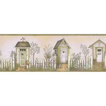 Victoriana Outhouse Wallpaper Border OSP05081B