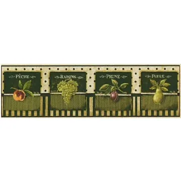Polka Dot Vegetables Wallpaper Border