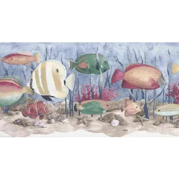 Sea Life Tropical Fish Wallpaper Border