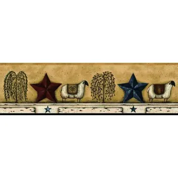 Sheep and Star Wallpaper Border
