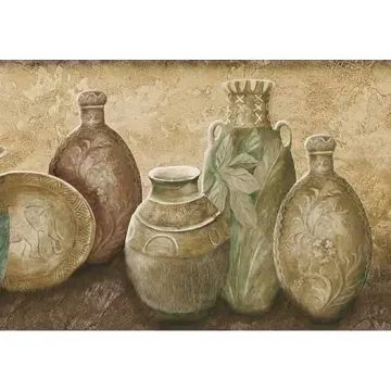 Bronze Vase Wallpaper Border